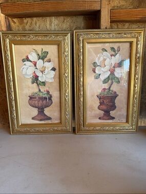 Barbara Mock Magnolia Topiary Set of 2